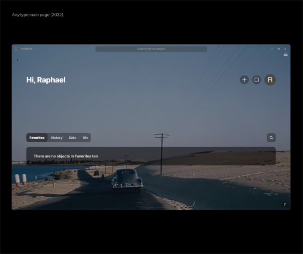 Anytype app interface